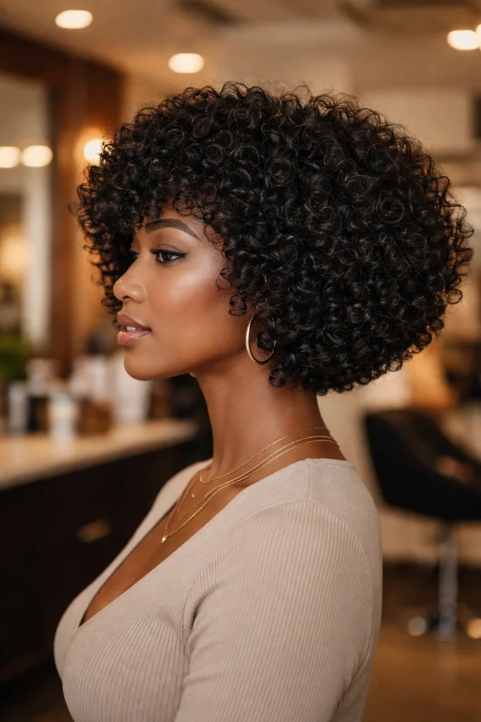 22 Afro Bob Haircuts for Round Faces
