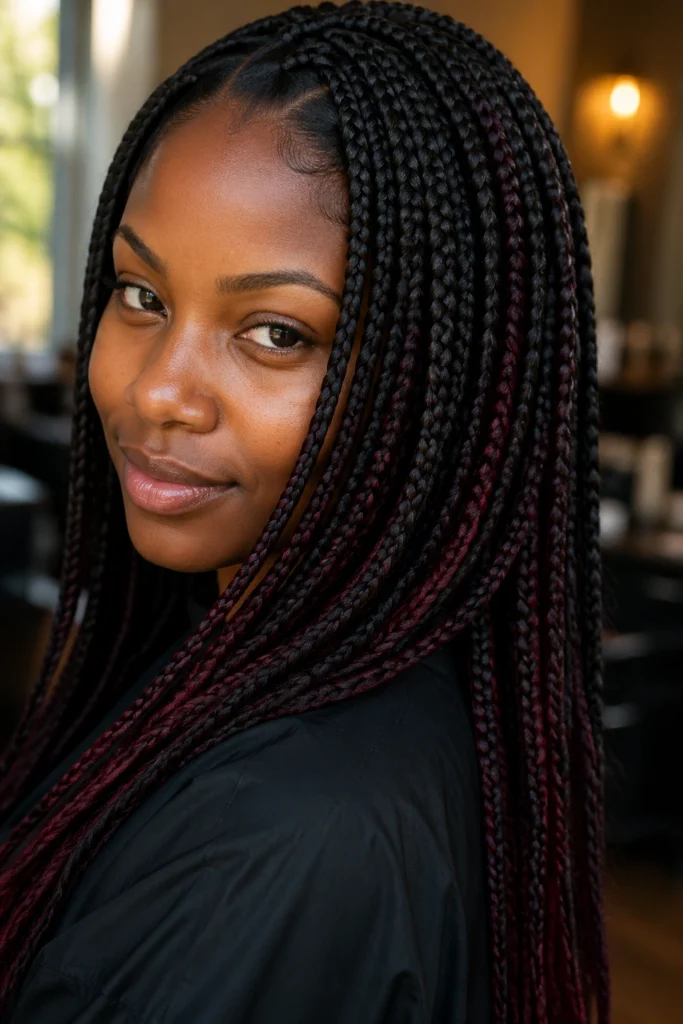25 Multi-Color Box Braids