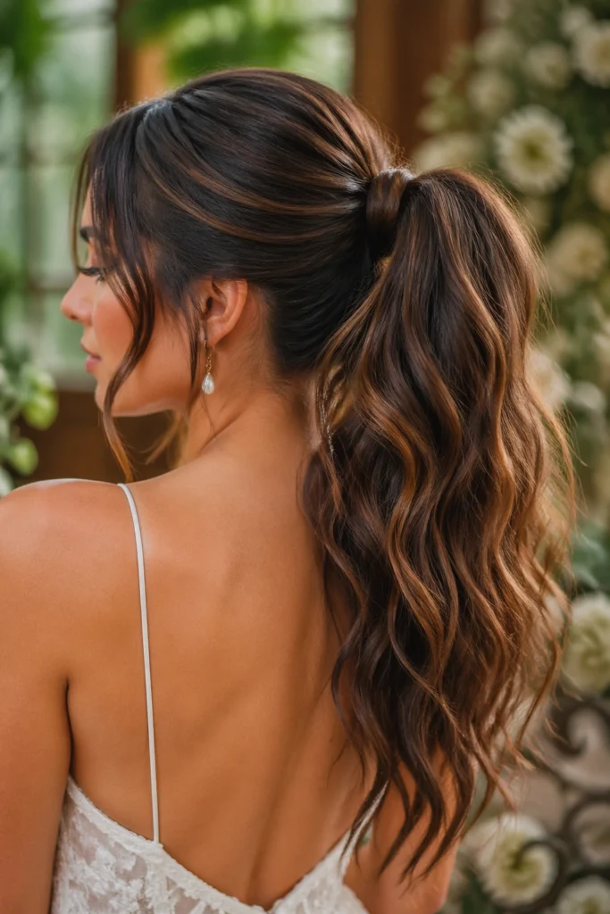 25 Wavy Ponytails for Weddings