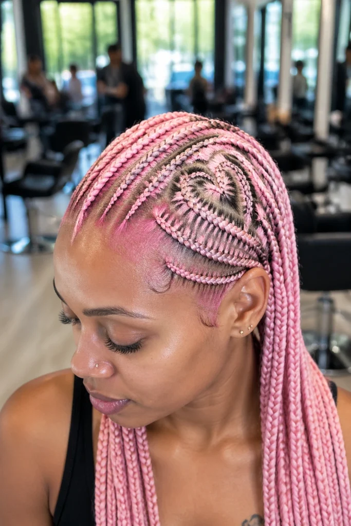 22 Cornrow Styles in Pink