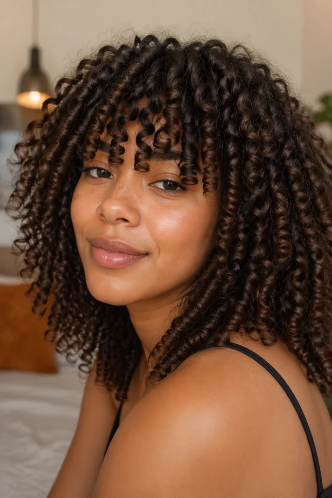 26 Bangs for Curly Hair That Frame Your Face