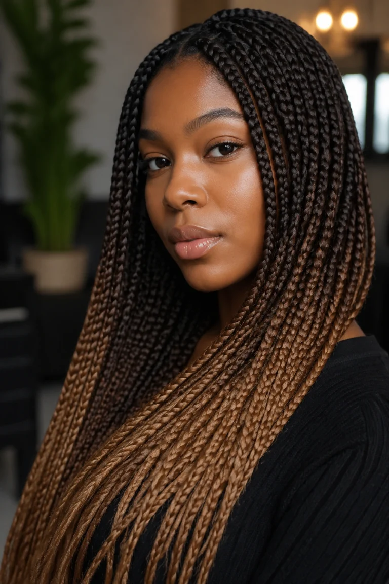 18 Blonde and Brown Box Braids