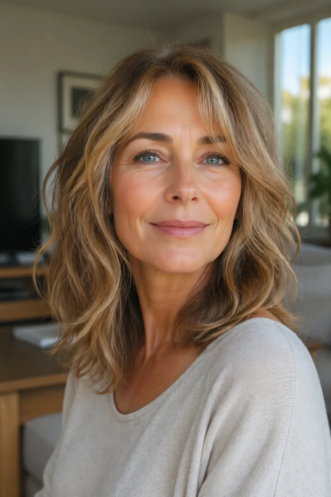 45 Wavy Haircuts for Women Over 40