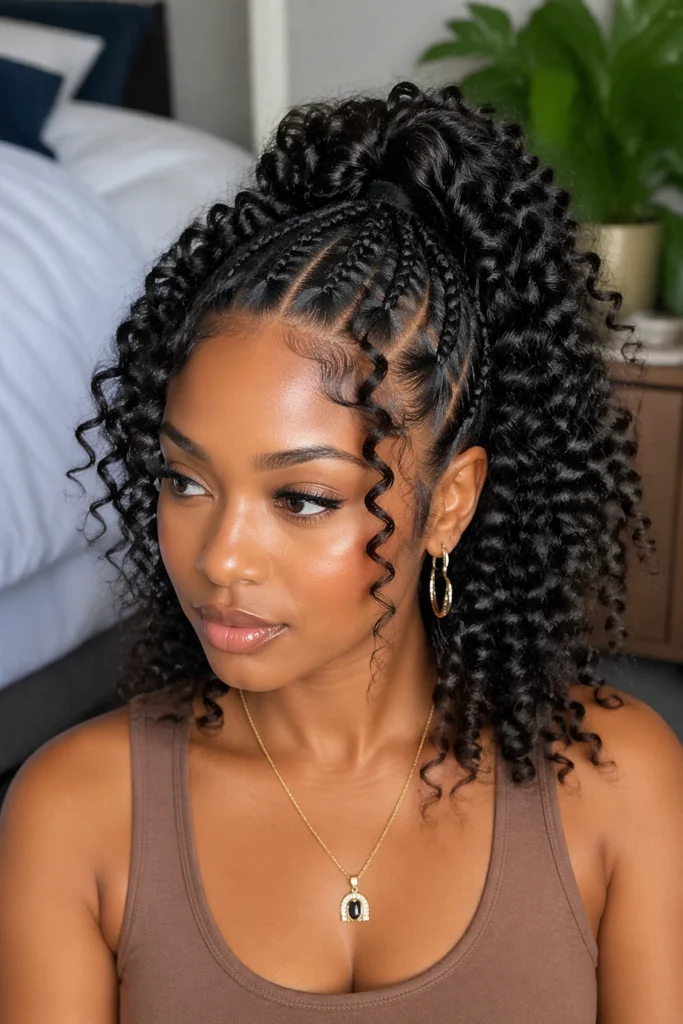 25 Braids With Curls for Natural Hair