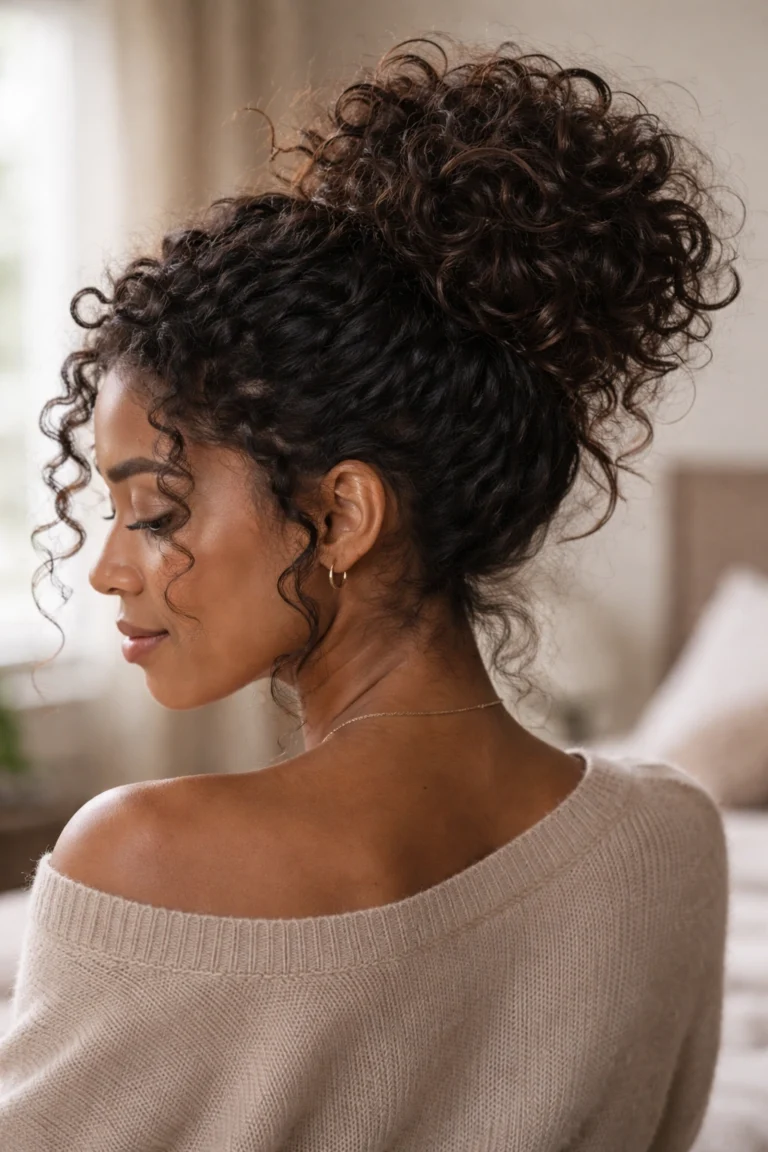 21 Messy Bun Styles for Curly Natural Hair