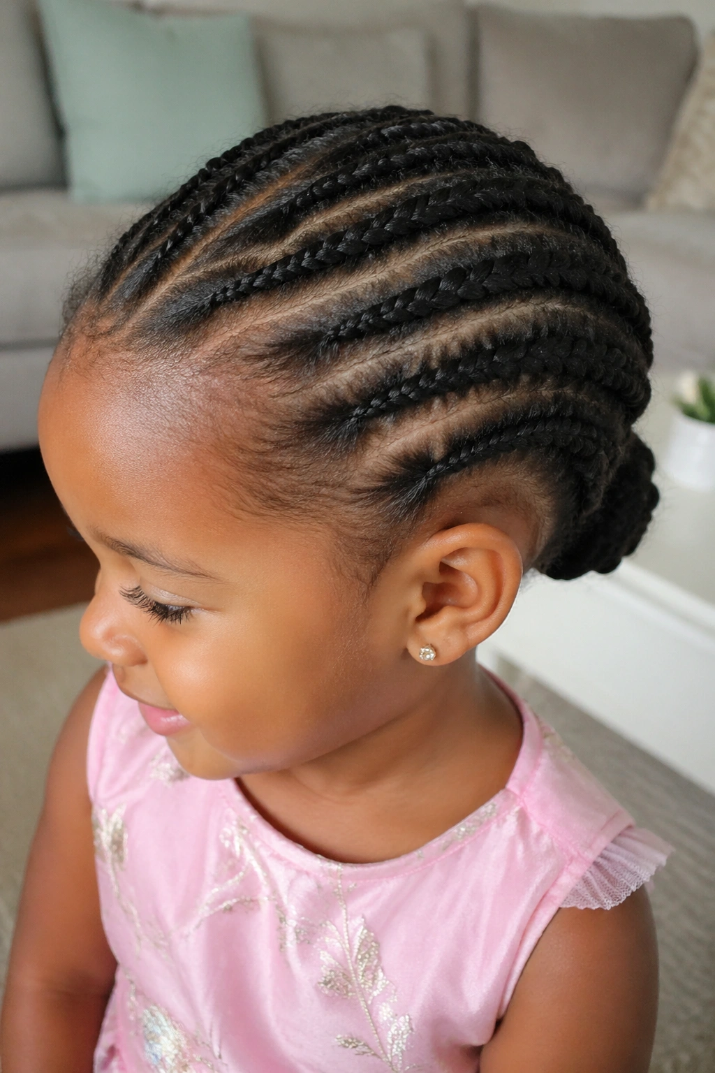 Toddler flat twists updo