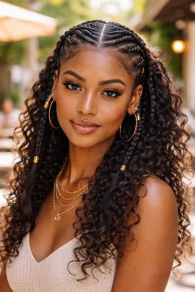 23 Fulani Braids With Curls for Natural Hair
