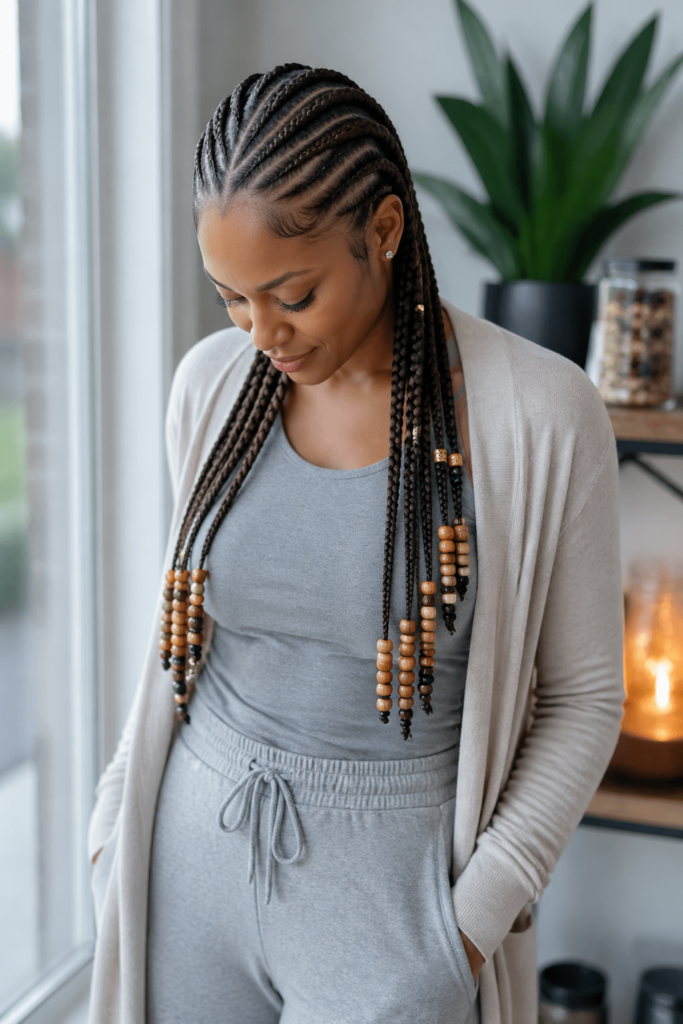 22 Fulani Cornrows With Beads