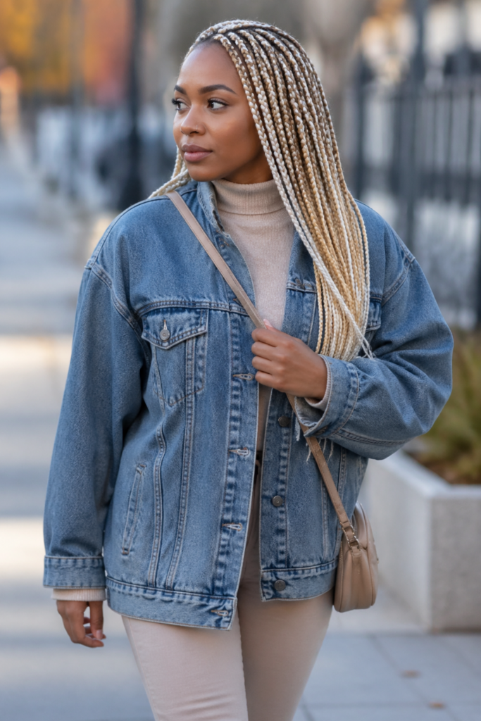 18 Blonde and White Box Braids