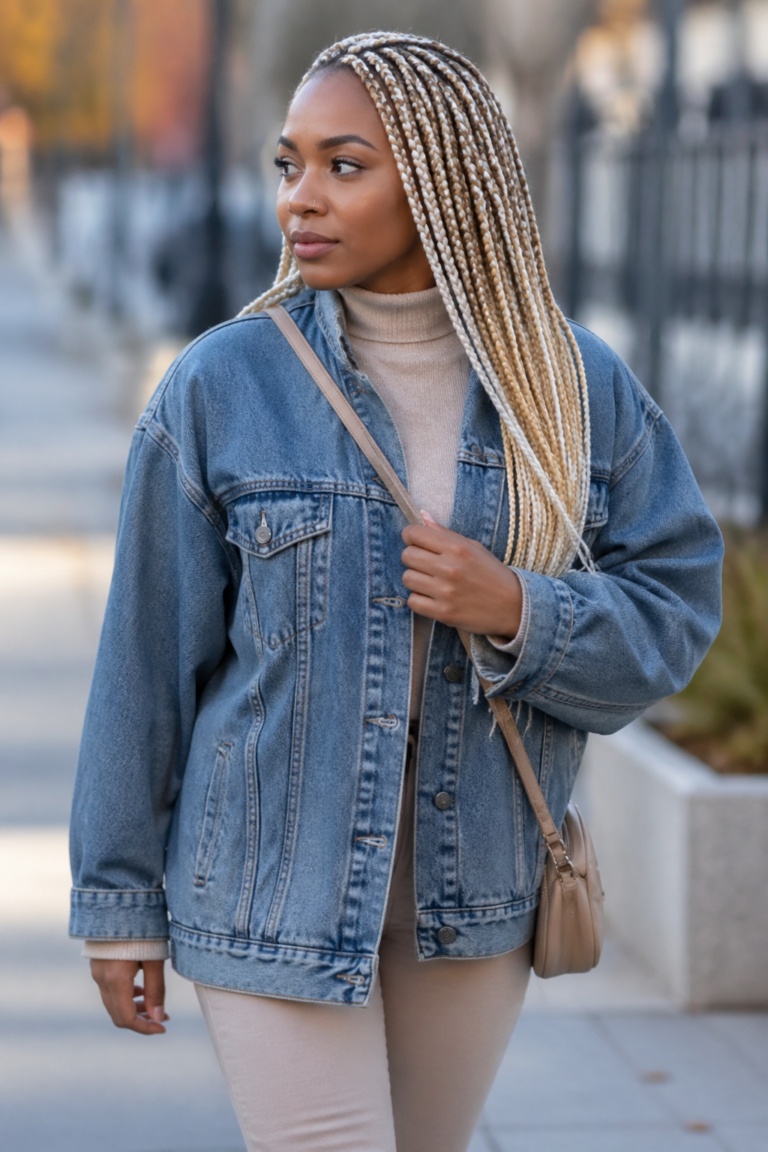 18 Blonde and White Box Braids
