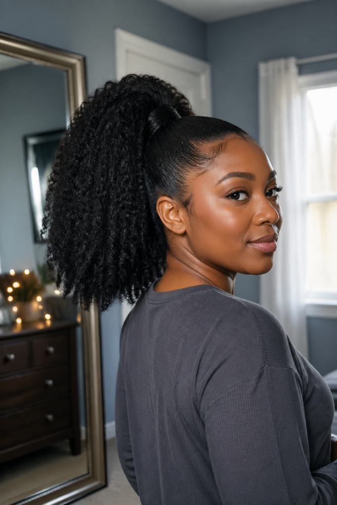 23 Faux Ponytails for Black Women With Natural Hair