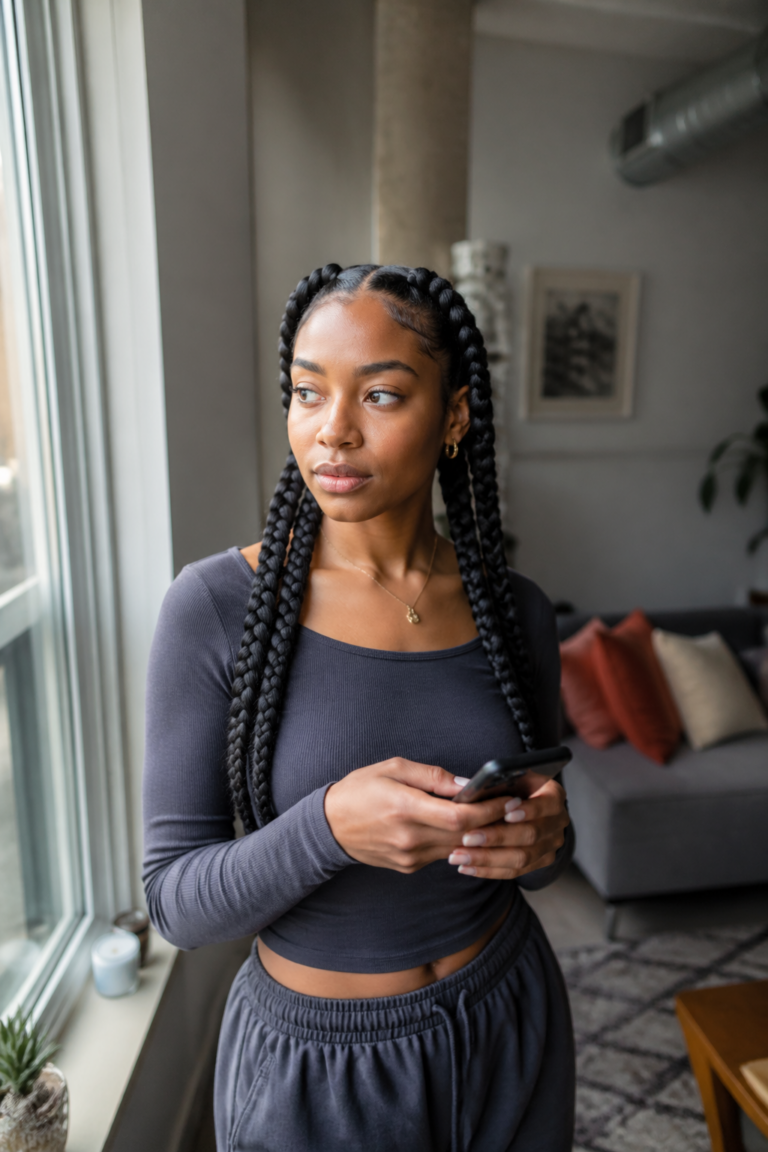 18 Two-Braid Box Braid Styles