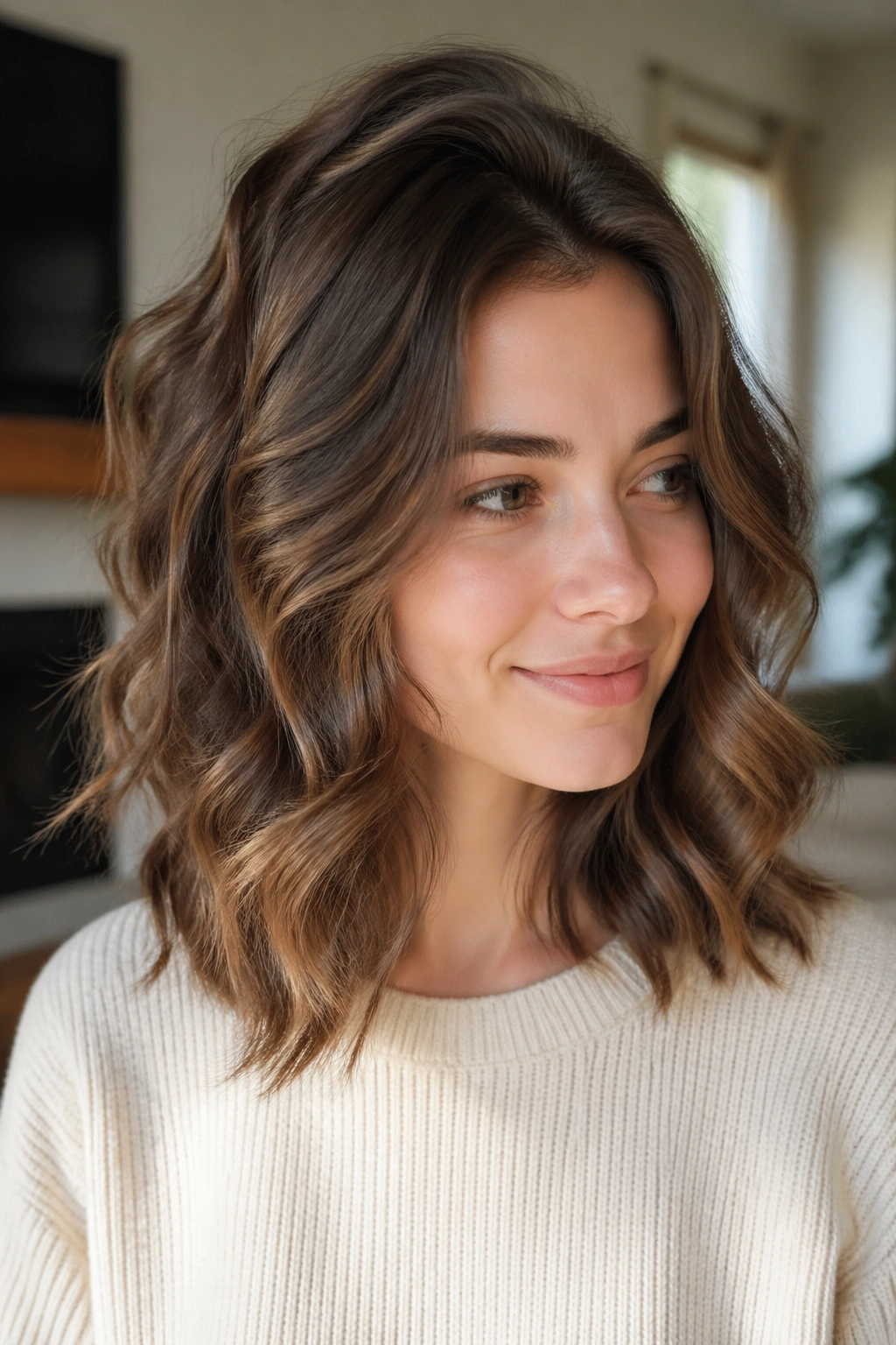 Close-up of a real woman showing internal layers that lift the crown