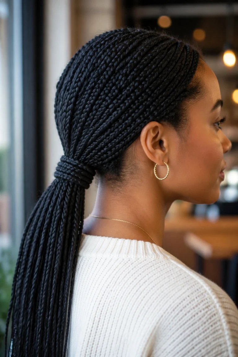 25 Box Braid Ponytails