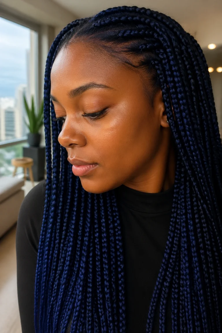 20 Blue Box Braids