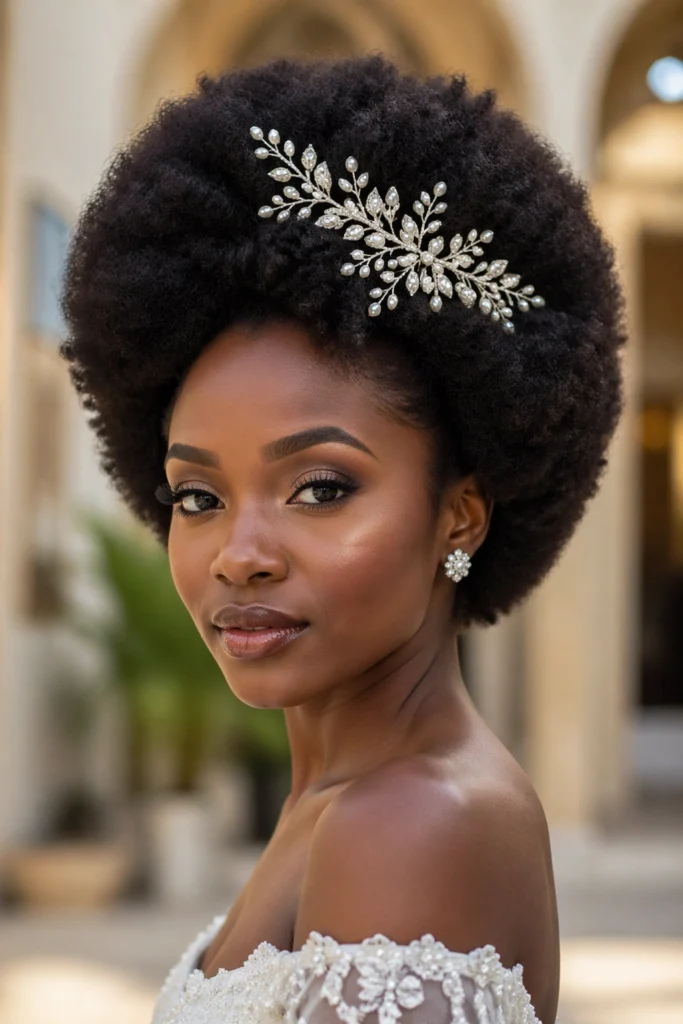 28 Afro Wedding Hairstyles for Brides