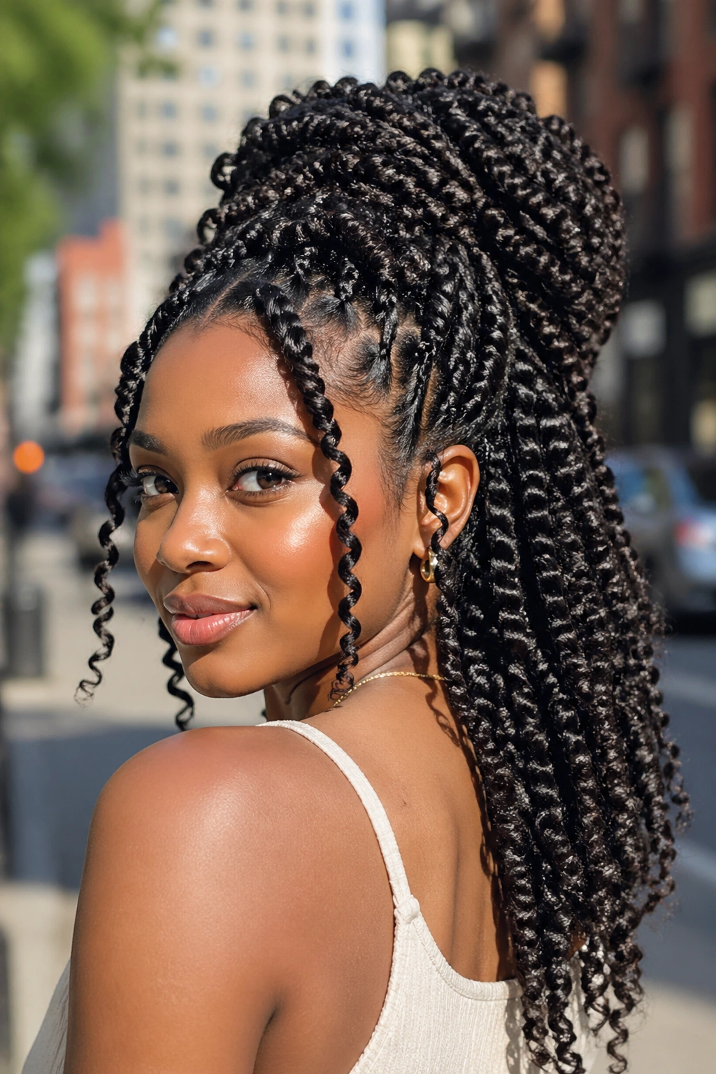 Close-up of a real woman with Passion Twist Pondo