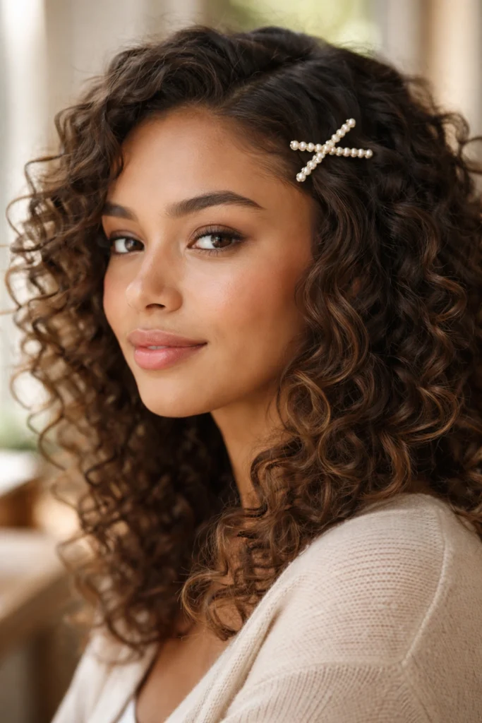 12 Pearl Hair Clips and Pins for Curly Hair