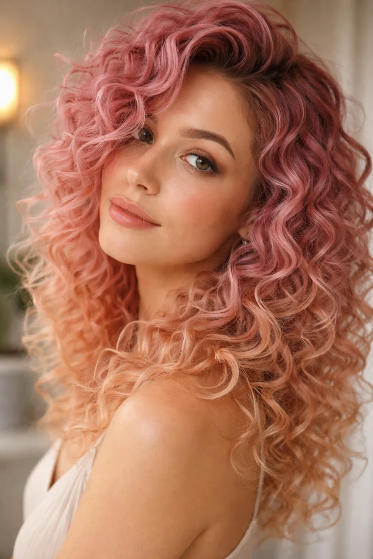 21 Pink Dyed Curly Hair Ideas for Women