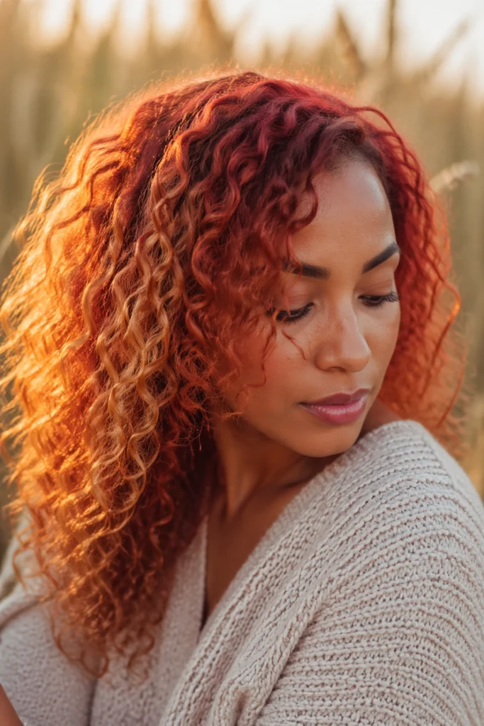 22 Red Dyed Curly Hair Ideas for Women