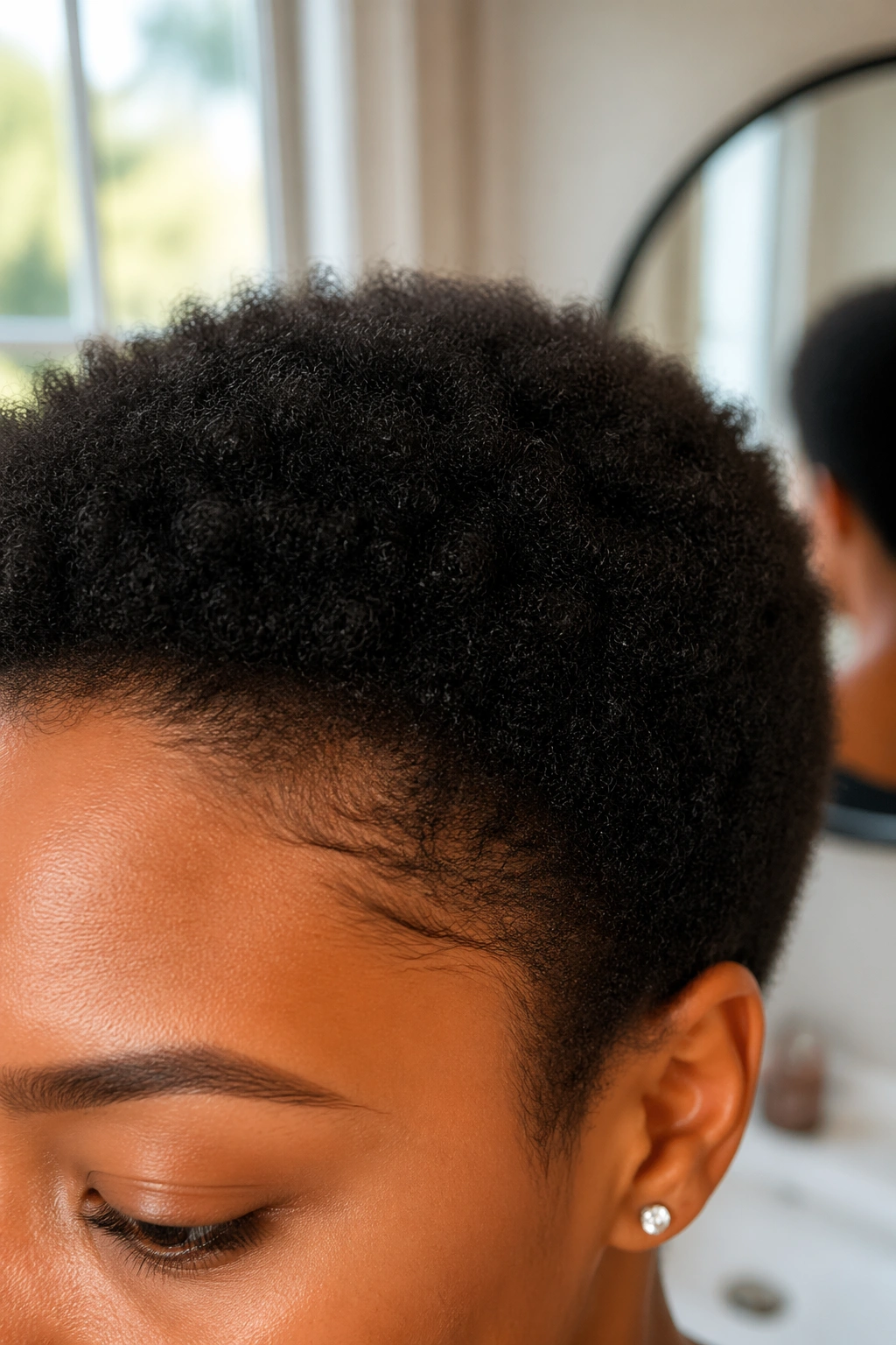 Macro close-up of rounded TWA with soft edges