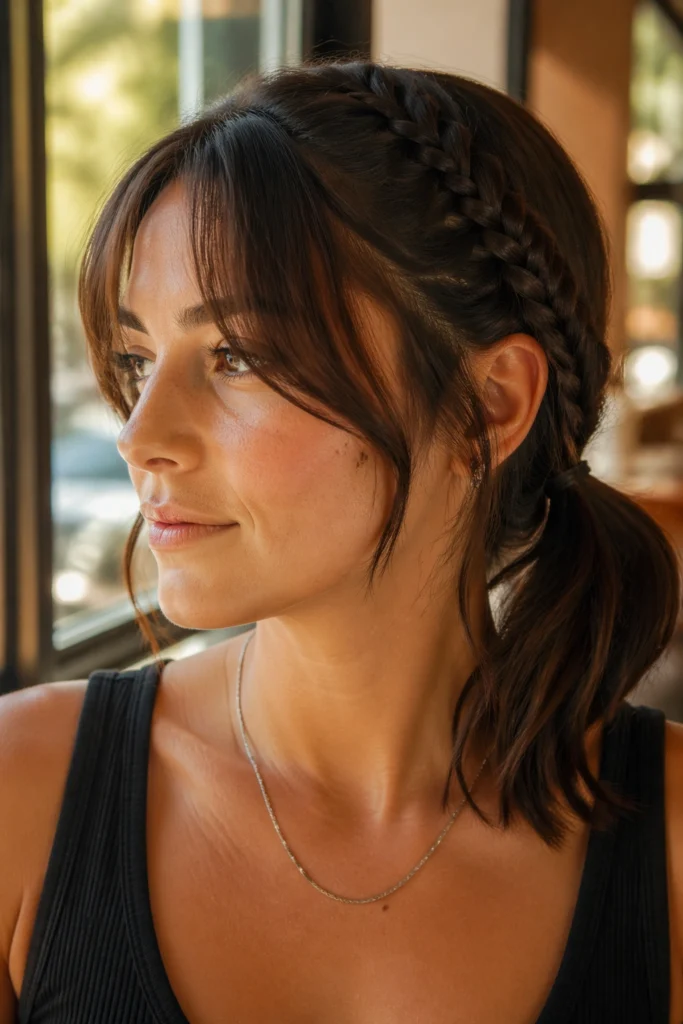 27 Ponytails With Curtain Bangs for Short Hair