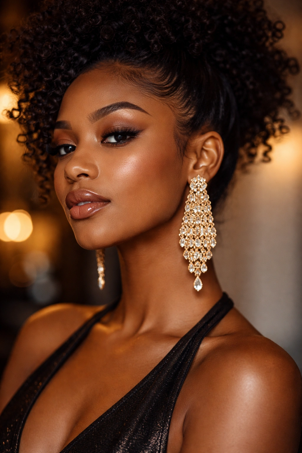 Portrait of a woman with bold statement earring