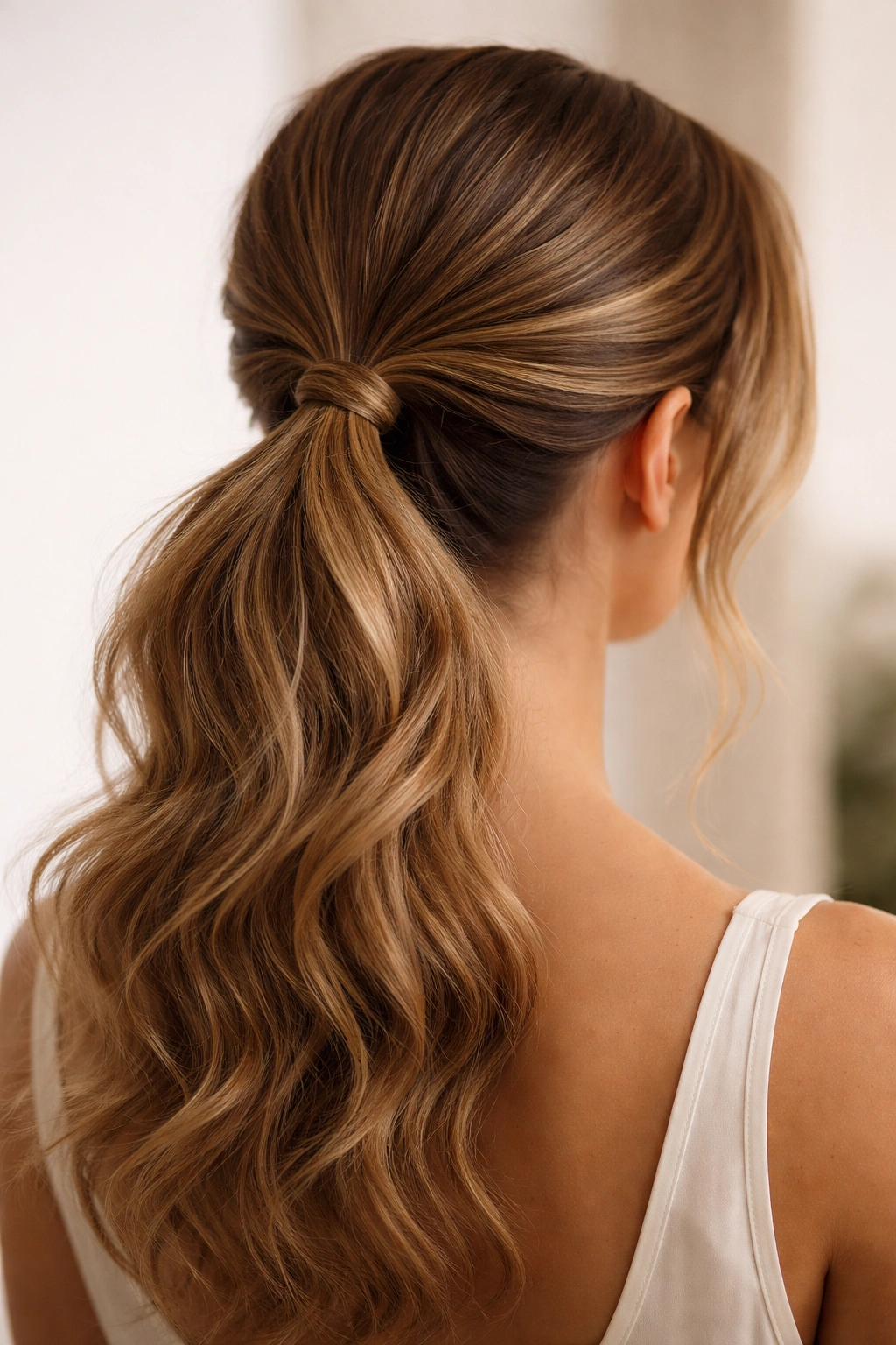 Twisted Base: twists above the ponytail forming a frame