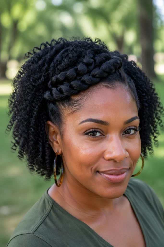 16 Swoop Half Up Half Down for Short Hair Black Women