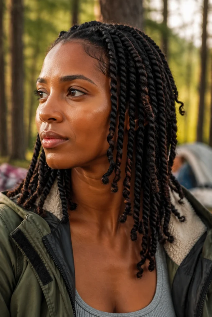 12 Camping Hairstyles for Curly Hair