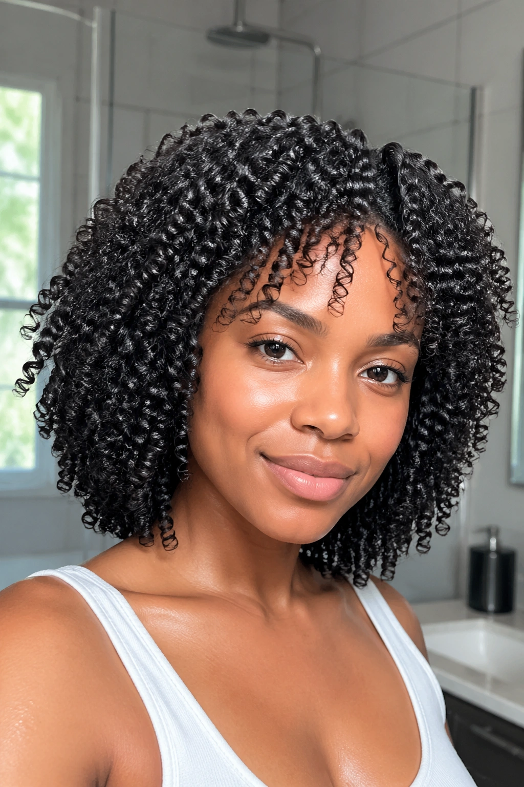Close-up portrait of a person with a classic wash-and-go hairstyle